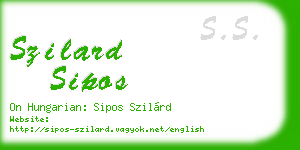 szilard sipos business card